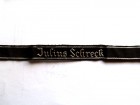 BANDA DE BRAZO SS (JULIUS SCHRECK ), bocamanga Alemania Nazi